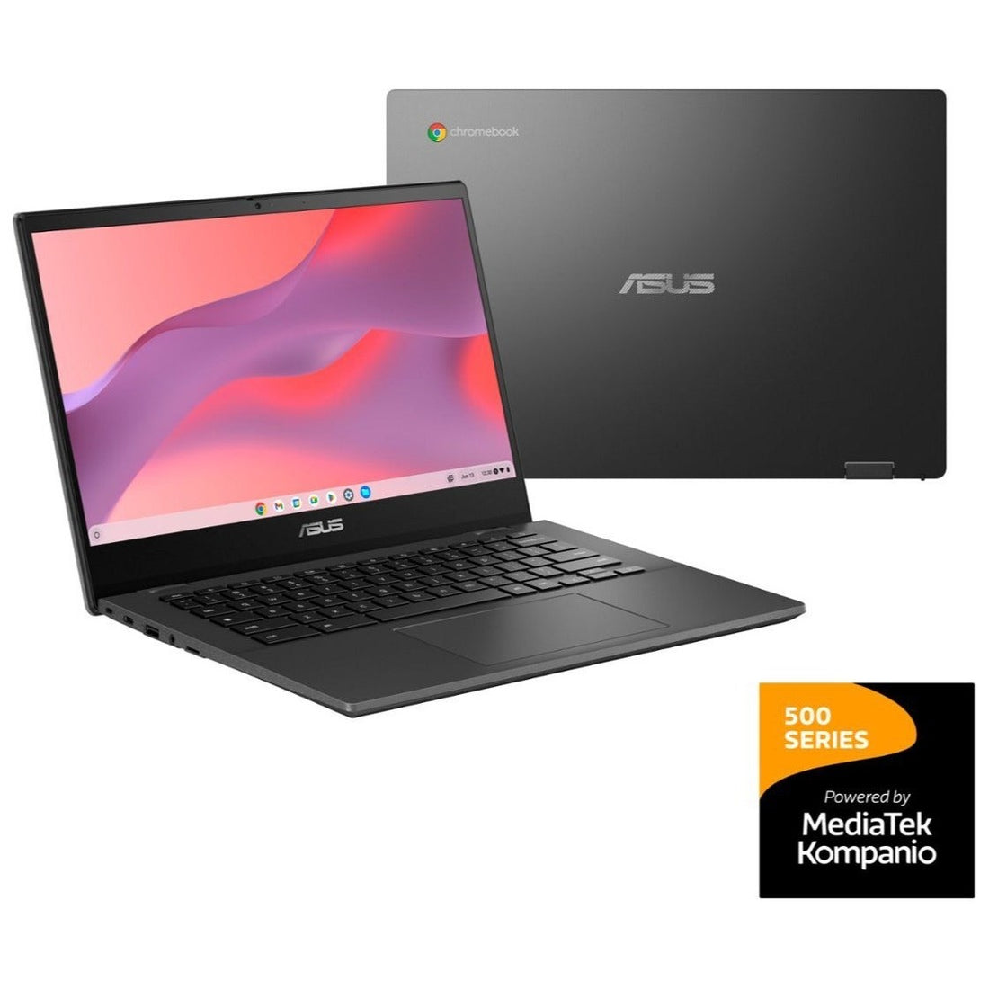 جهاز Chromebook CM1402 المحمول – شاشة 14 بوصة عالية الدقة بالكامل، MediaTek Kompanio 520، ذاكرة وصول عشوائي 4 جيجابايت، سعة تخزين eMMC 64 جيجابايت، نظام تشغيل Chrome OS – رمادي جاذبي
