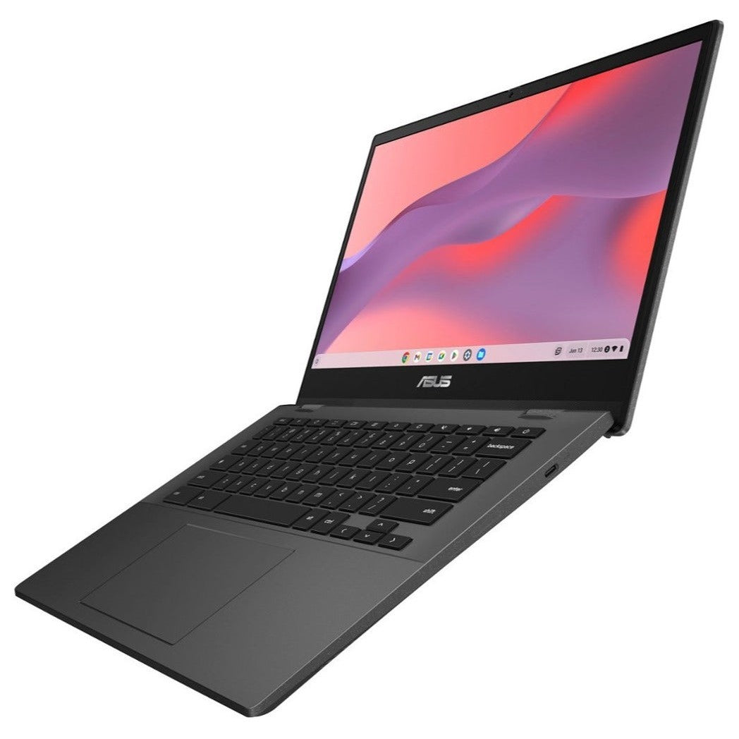 جهاز Chromebook CM1402 المحمول – شاشة 14 بوصة عالية الدقة بالكامل، MediaTek Kompanio 520، ذاكرة وصول عشوائي 4 جيجابايت، سعة تخزين eMMC 64 جيجابايت، نظام تشغيل Chrome OS – رمادي جاذبي